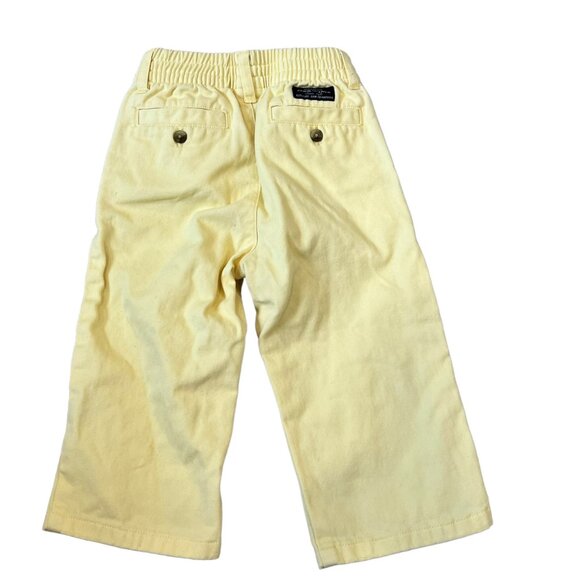 Janie and Jack Vintage Boys Blue Label 12-18 Months Yellow Chino Pants - Picture 2 of 4
